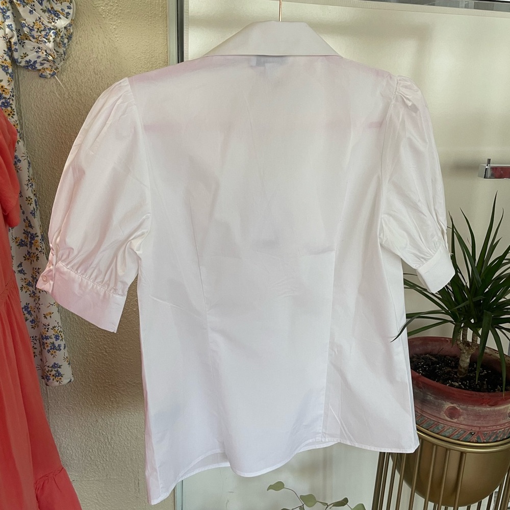 Jason Wu Embellished White Button Down Cotton Blouse Size Xs Quite luxury - Picture 3 of 5